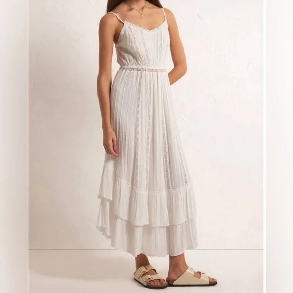 New Z Supply Rose White Maxi Dress XS - Picture 2 of 8